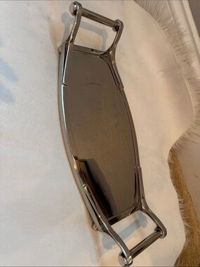 Global Views Polished Metal Vanity Tray with Handles